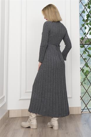 Trend Model Uzun Triko Elbise 2585