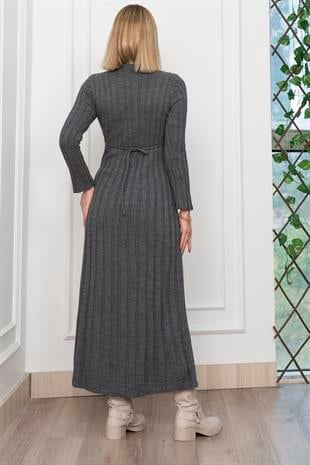 Trend Model Uzun Triko Elbise 2585