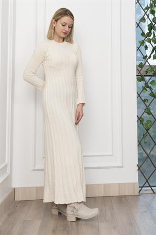 Trend Model Uzun Triko Elbise 2585