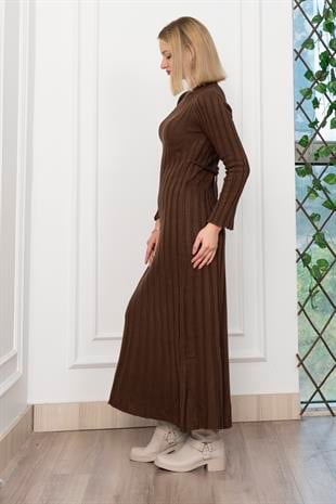 Trend Model Uzun Triko Elbise 2585