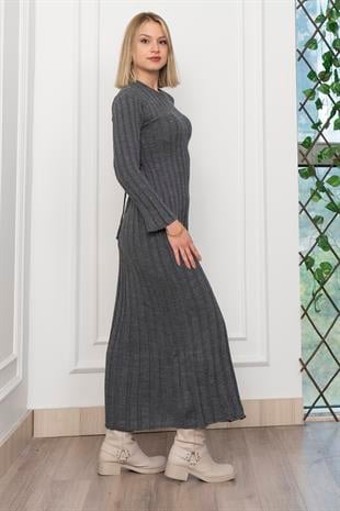 Trend Model Uzun Triko Elbise 2585