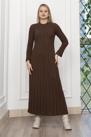 Trend Model Uzun Triko Elbise 2585