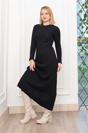 Trend Model Uzun Triko Elbise 2585