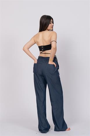 Trend Ön Dikişli Bol Paça Pantolon 30249