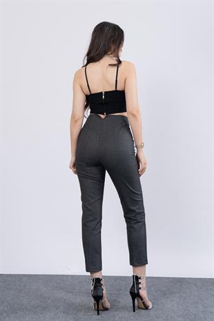 Trend Önü Pensli Zr Model Ekose Pantolon 30102