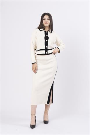 Triko Takım Eteği Yırtmaçlı 013