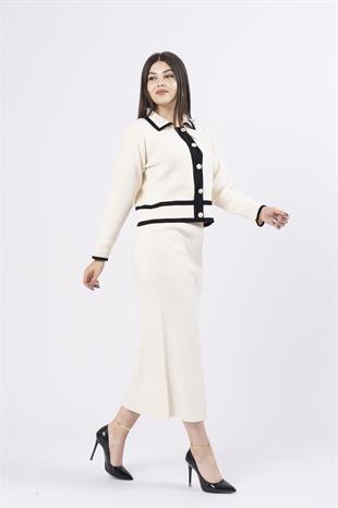 Triko Takım Eteği Yırtmaçlı 013