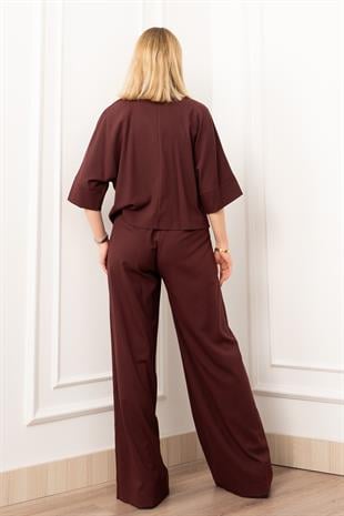 Vera Viskon Premium Takım – Kısa Kol Ceket & Lastikli Pantolon 1269