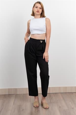 Verev Beli Lastikli Kumaş Pantolon 30228