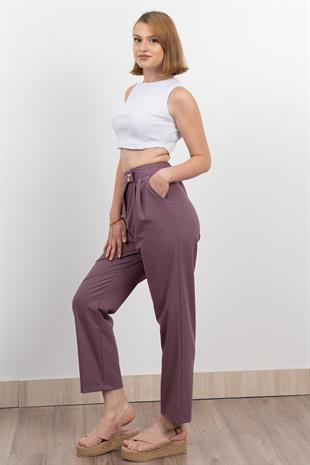 Verev Beli Lastikli Kumaş Pantolon 30228