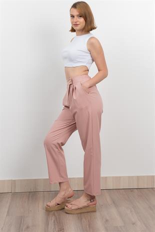 Verev Beli Lastikli Kumaş Pantolon 30228