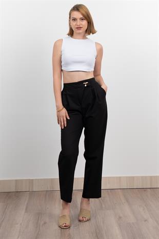 Verev Beli Lastikli Kumaş Pantolon 30228