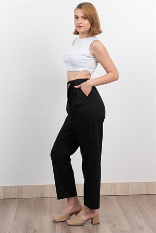 Verev Beli Lastikli Kumaş Pantolon 30228