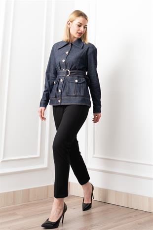 Vina Belted Denim Dream Ceket 8621