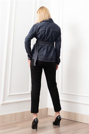 Vina Belted Denim Dream Ceket 8621