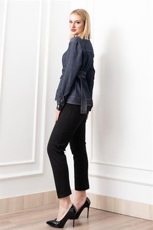 Vina Belted Denim Dream Ceket 8621