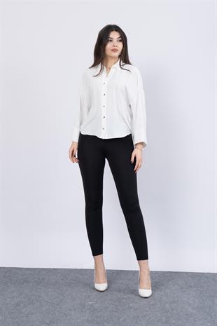 Yarasa Kol Arka Dikiş Pileli Gömlek 7992