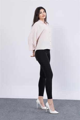 Yarasa Kol Arka Dikiş Pileli Gömlek 7992