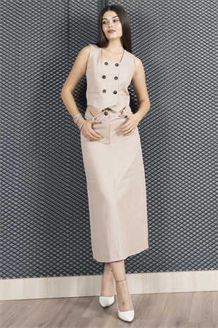 Yelek Etek Gabardin Kot Takım 1242