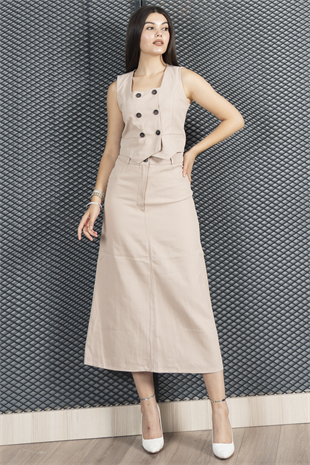 Yelek Etek Gabardin Kot Takım 1242