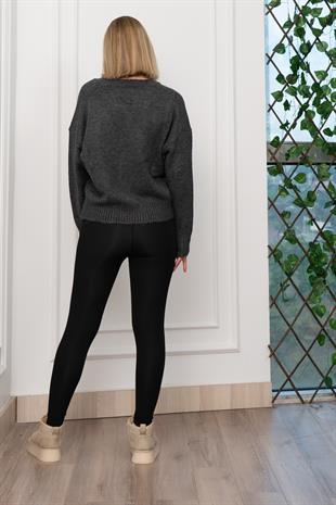 Yuvarlak Yaka Yumoş Triko Kazak 258181