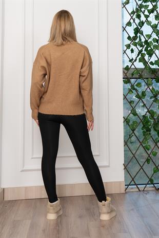 Yuvarlak Yaka Yumoş Triko Kazak 258181