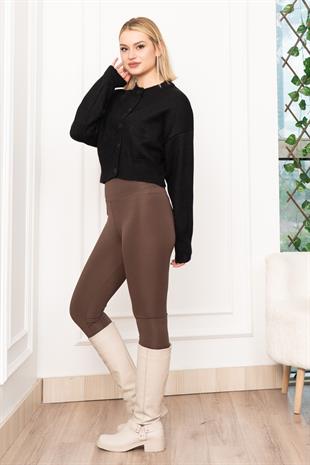 Zr Modal Trend Kısa Düğmeli Bluz Hırka 3549