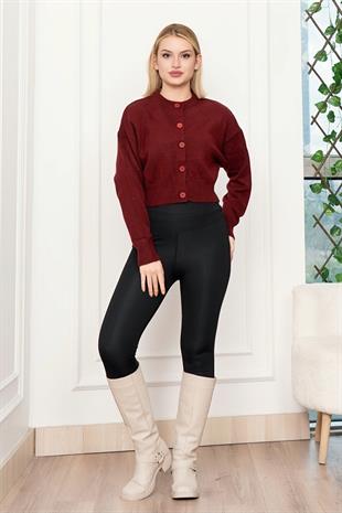 Zr Modal Trend Kısa Düğmeli Bluz Hırka 3549