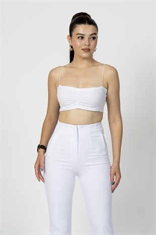 ZR Model Pens Detaylı Yüksek Bel Kumaş Pantolon 30062