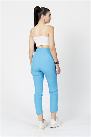 ZR Model Pens Detaylı Yüksek Bel Kumaş Pantolon 30062