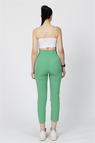 ZR Model Pens Detaylı Yüksek Bel Kumaş Pantolon 30062