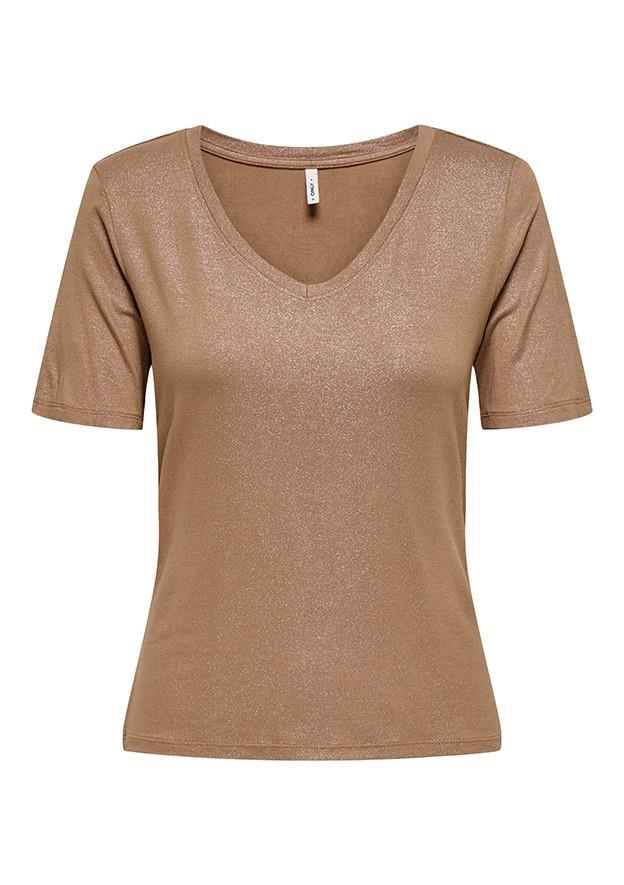 ONLY ONLCARRIE S/S V-NECK TOP JRS SUD 15367064