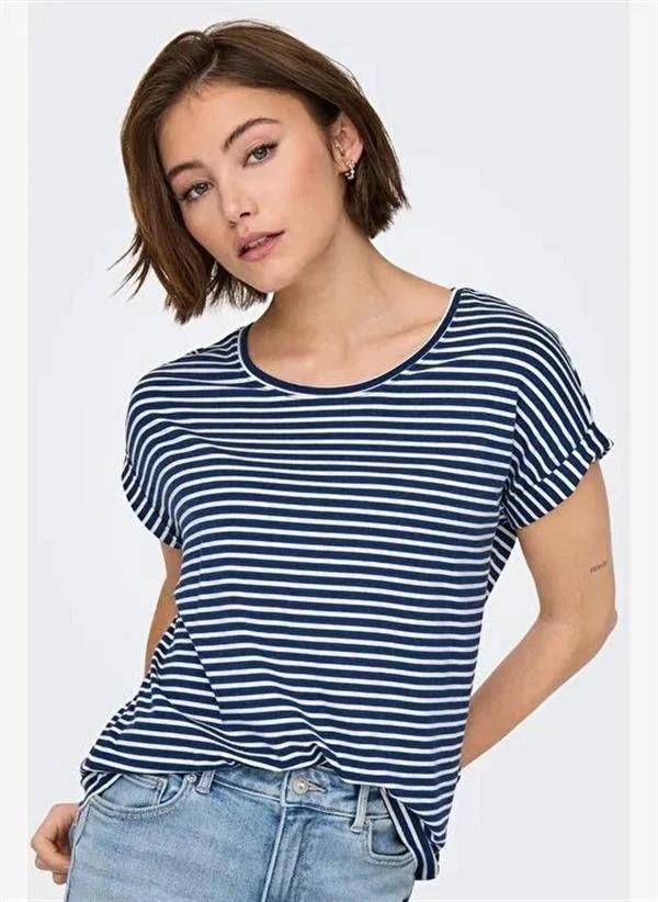 ONLY ONLMOSTER STRIPE S/S O-NECK TOP JRS NOOS 15206243