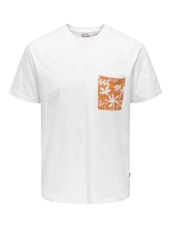 ONLY & SONS ONSPERRY LIFE REG LEAF SS POCKETTEE 22025286