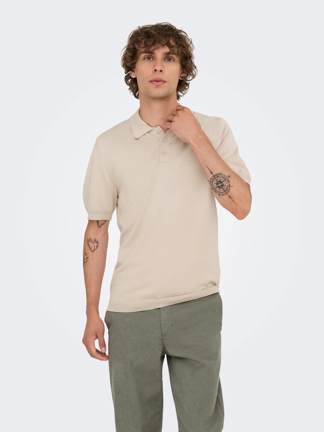 ONLY & SONS ONSWYLER REG 14 SS POLO KNIT NOOS 22022219