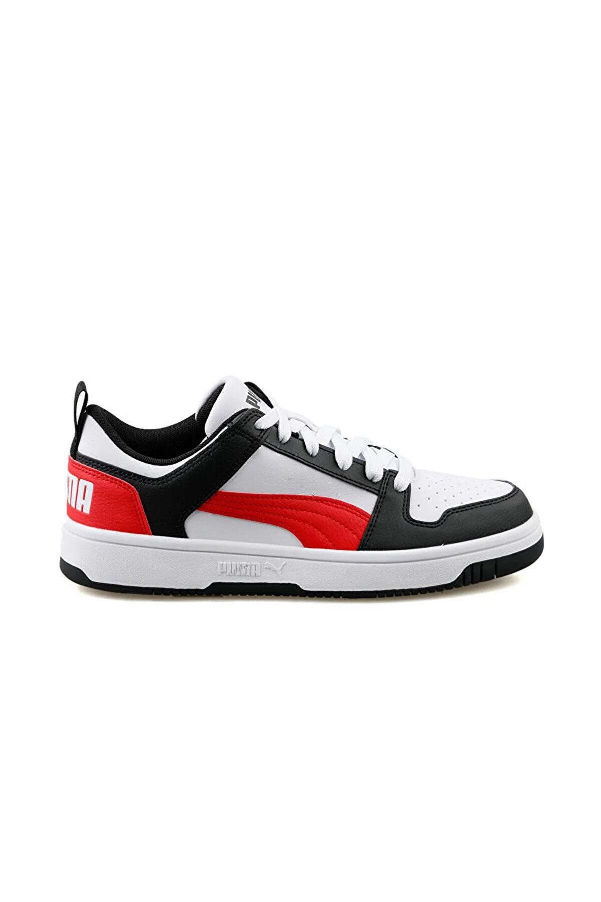 PUMA 37049007 Puma Rebound Layup Lo SL Jr-Puma White-Puma Black-Red
