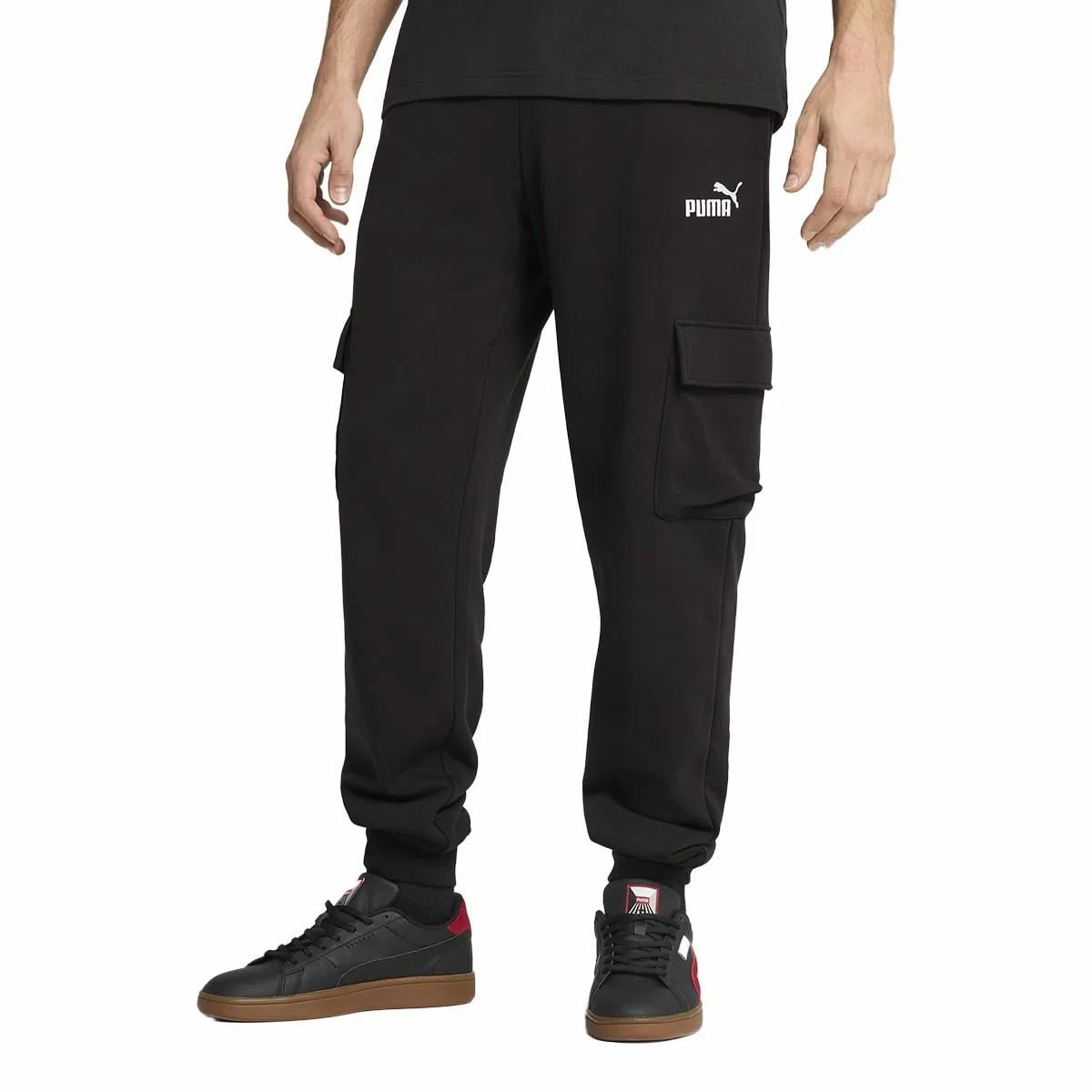 Puma Logo Cargo Pants Erkek Siyah Eşofman Altı (68266101)