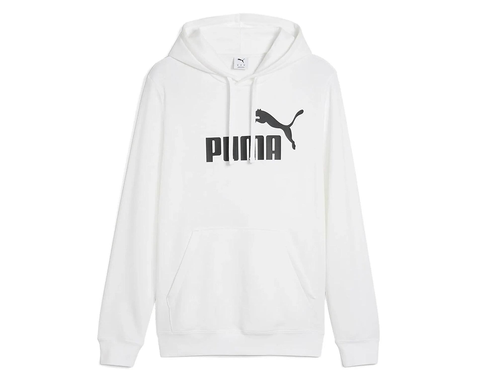 Puma Logo Hoodie Erkek Beyaz Sweatshirt (68257202)