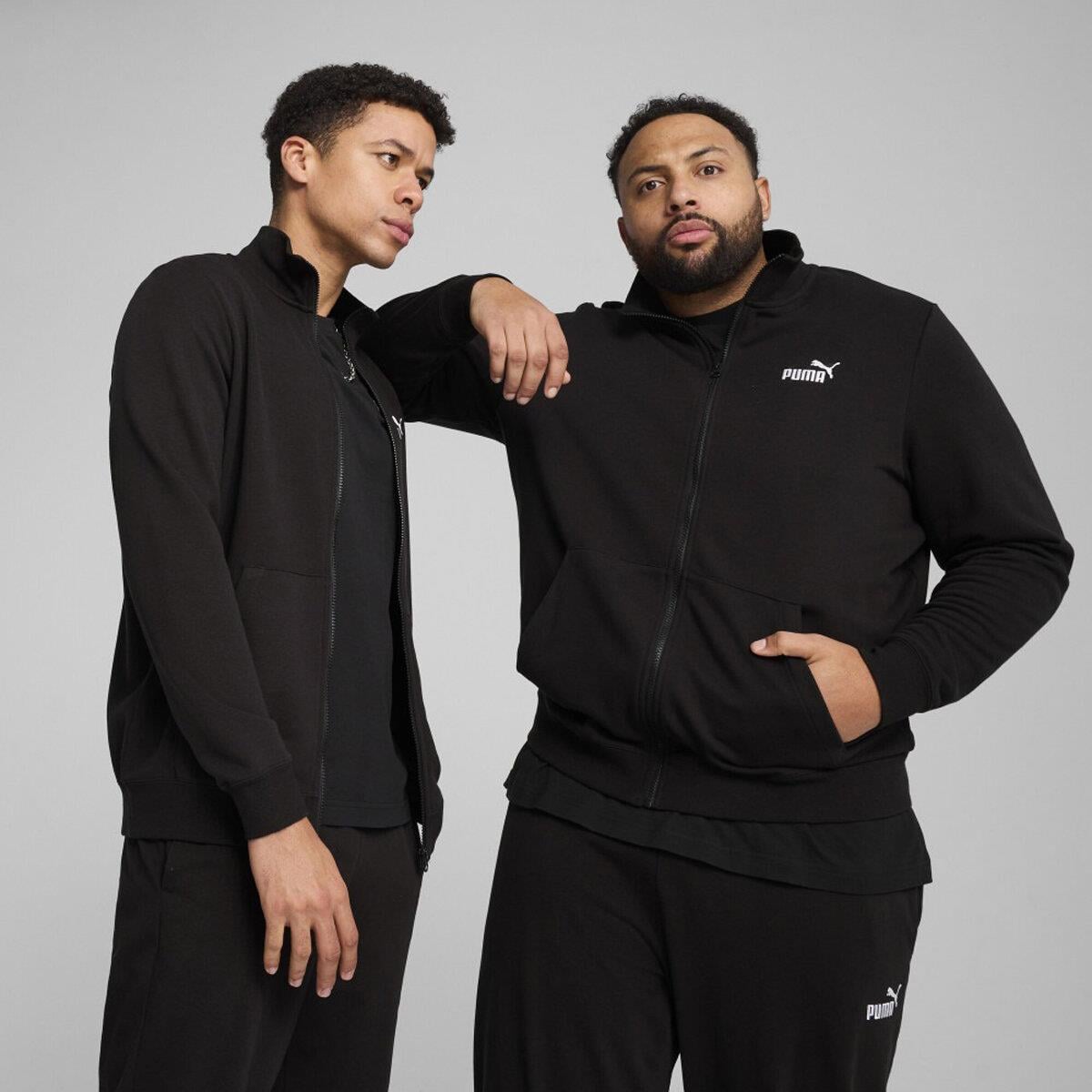 Puma Logo Track Jacket Erkek Siyah Eşofman Üstü (68258401)