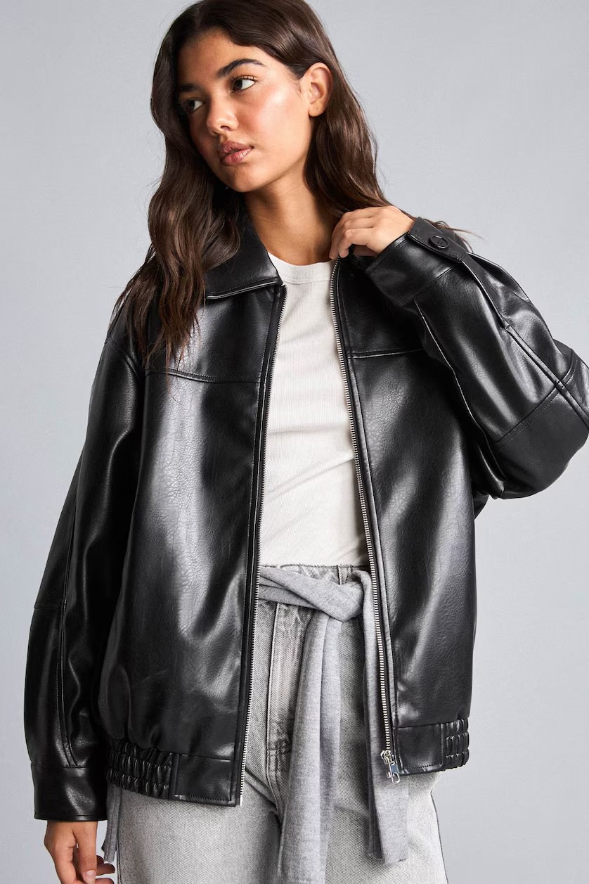 DEFACTO Outer Wear PU Mont H1870AX
