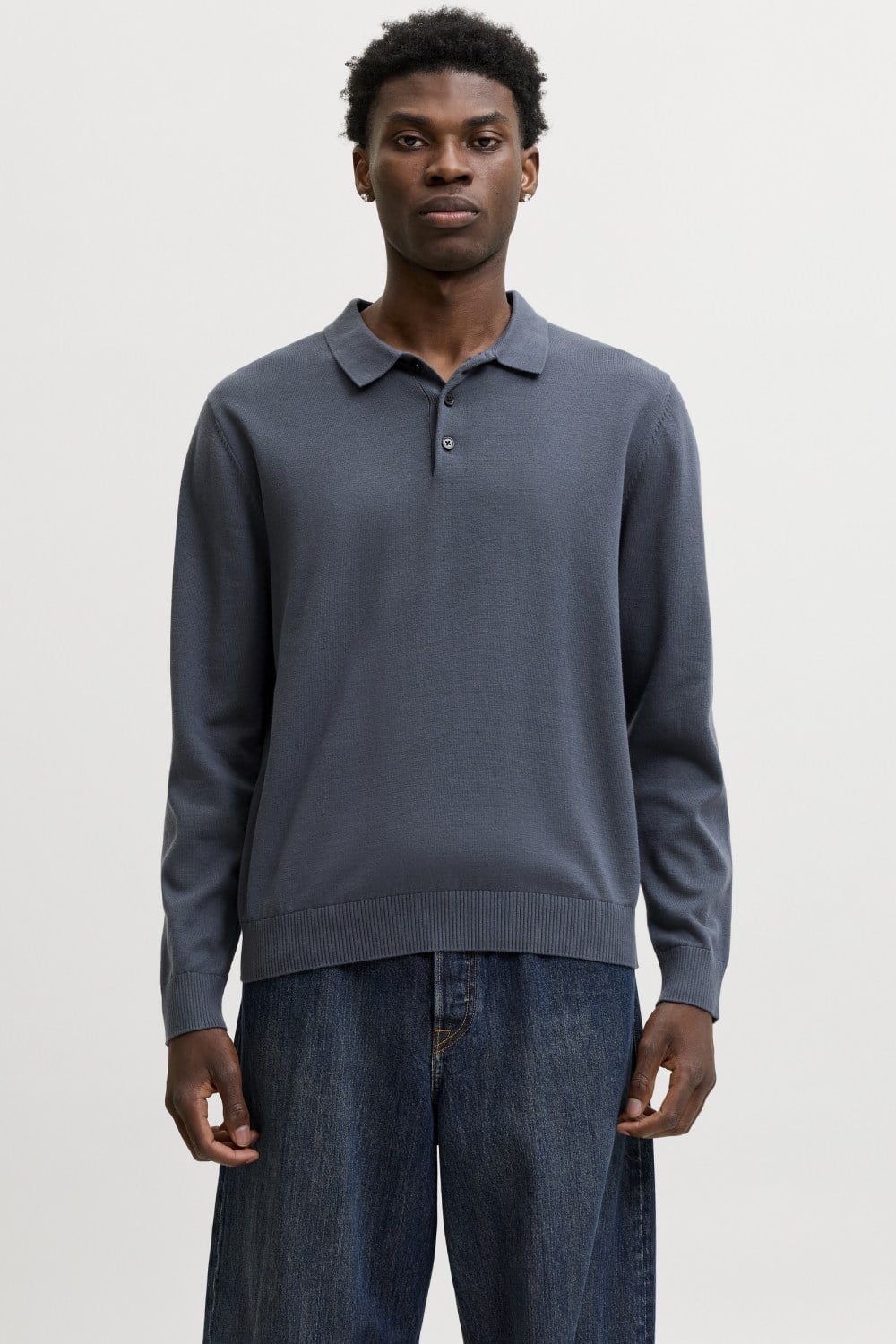 JJEBASIC KNIT LS POLO SN 12298384