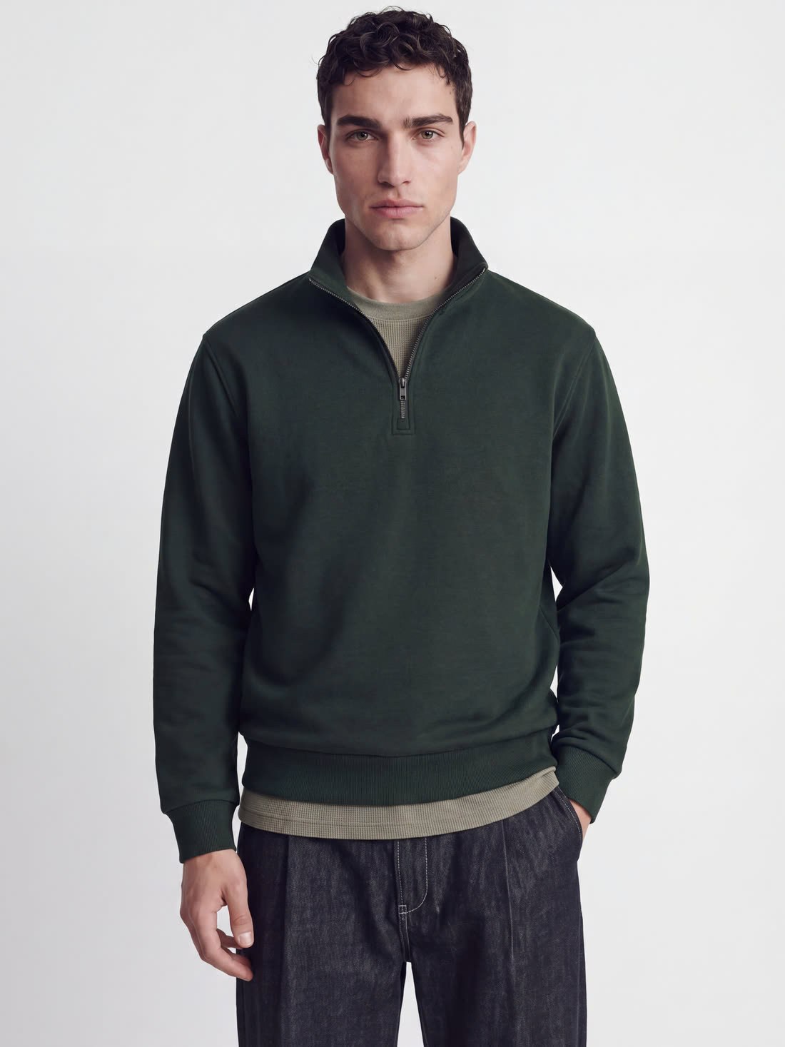 JJEBRADLEY SWEAT HALF ZIP NOOS 12250747
