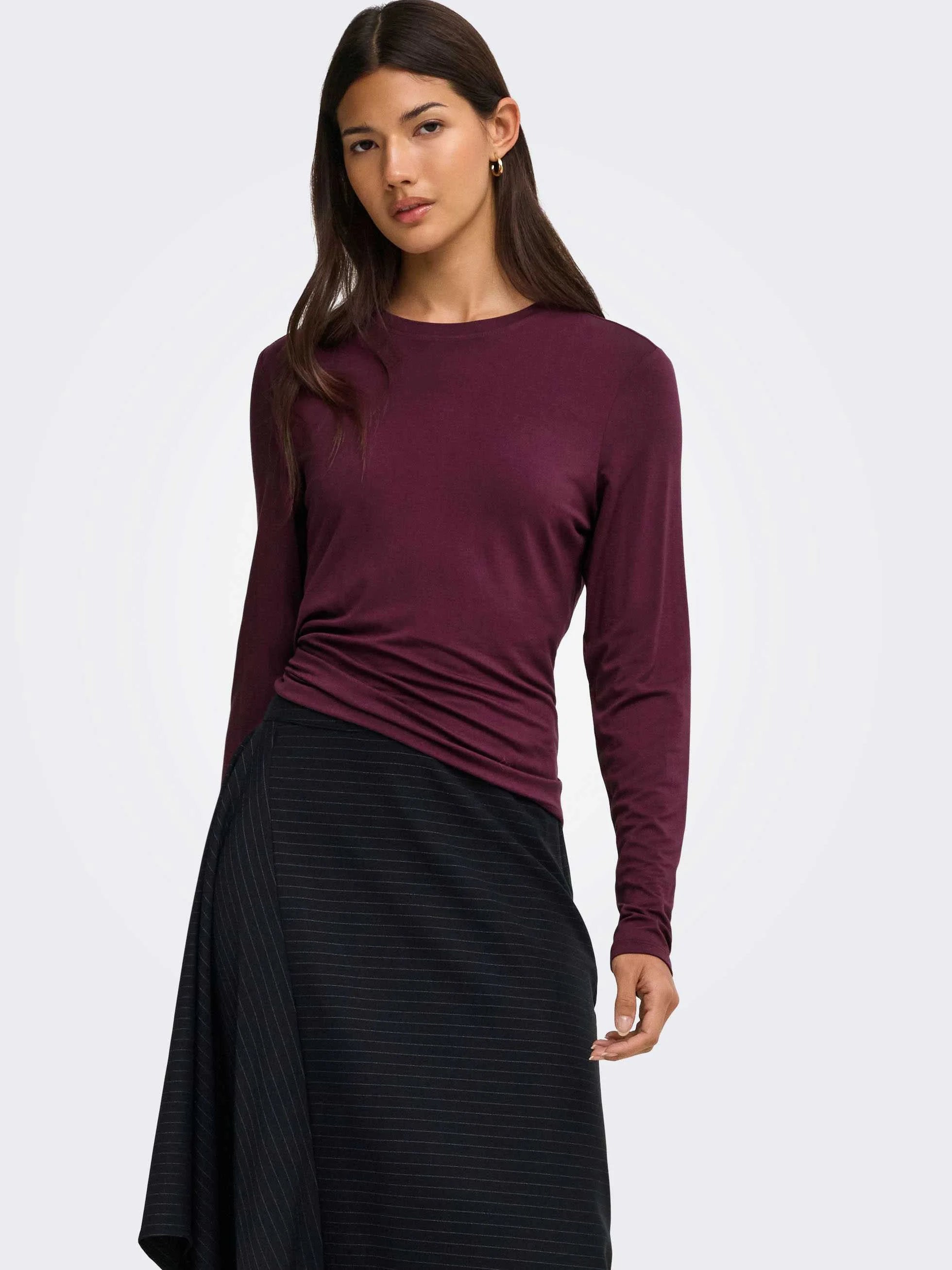 ONLBAMBOO L/S O-NECK TOP JRS 15377113