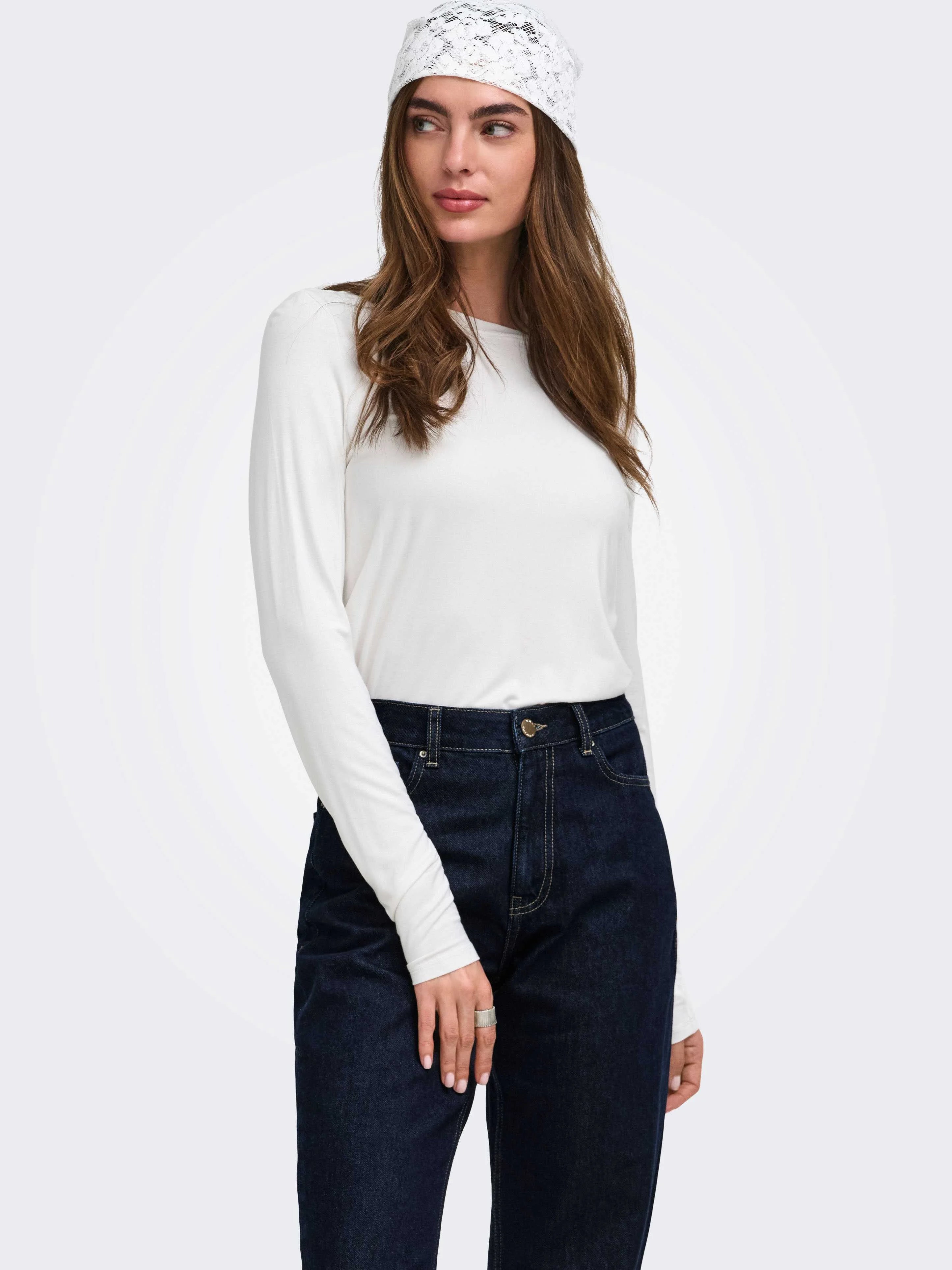 ONLBAMBOO L/S O-NECK TOP JRS 15377113