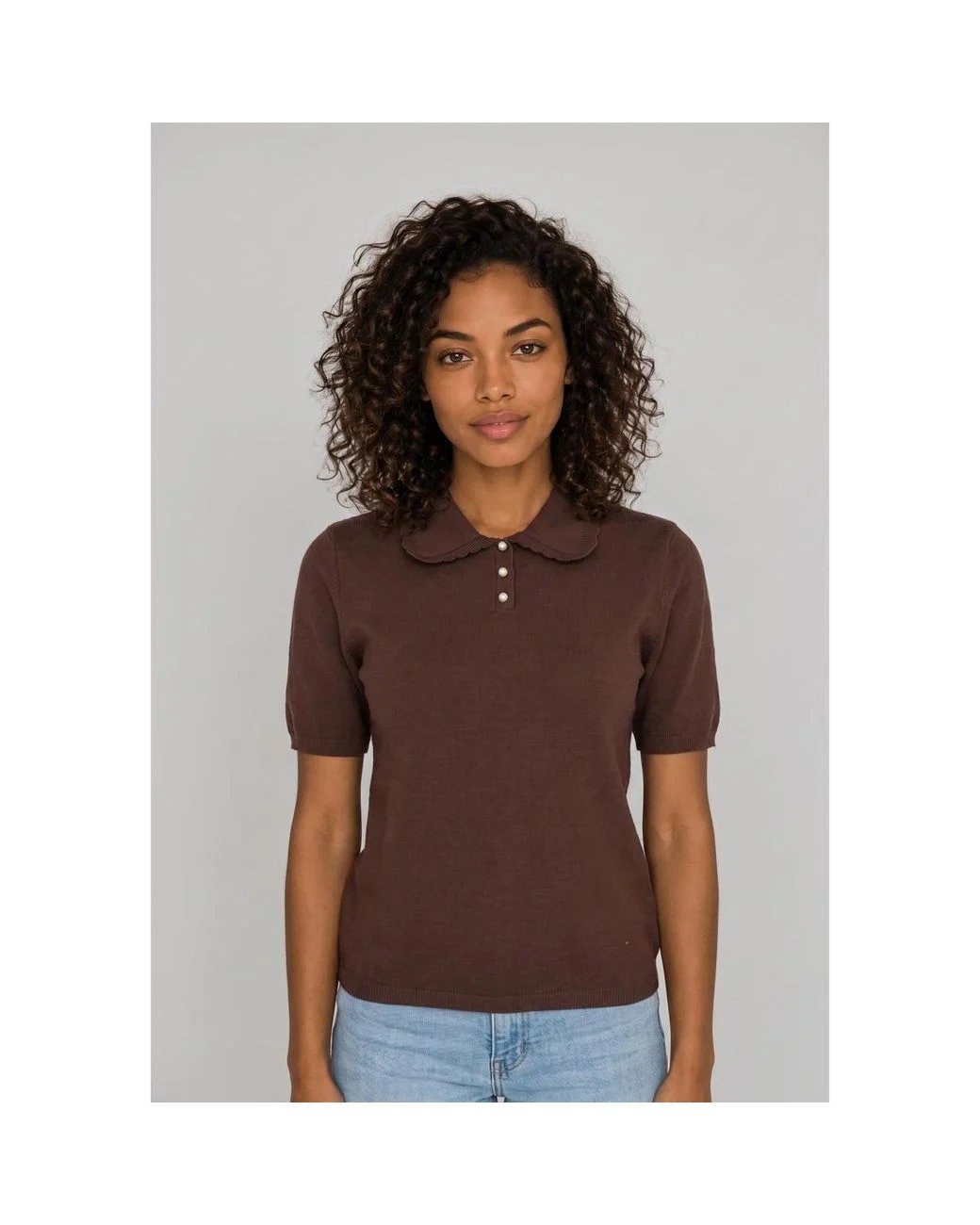 ONLCINDEREL SS POLO TOP CC KNT 15374930