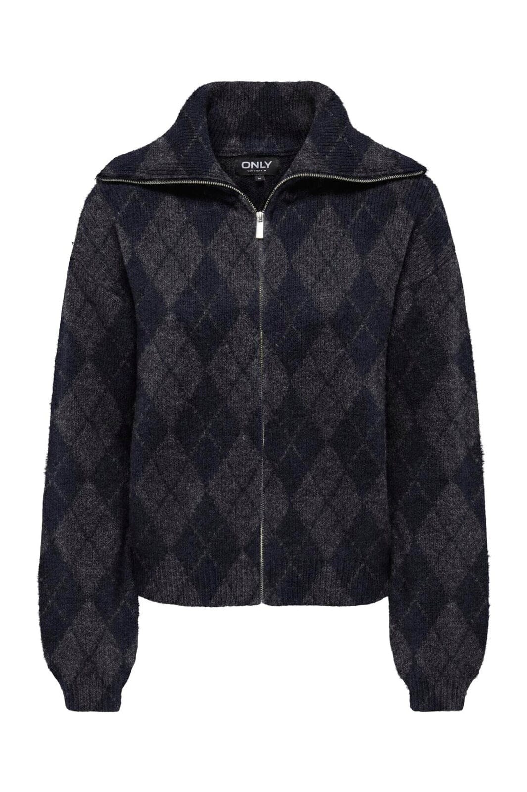 ONLMAROON LS ZIP COLLAR CARDIGAN KNT 15358211