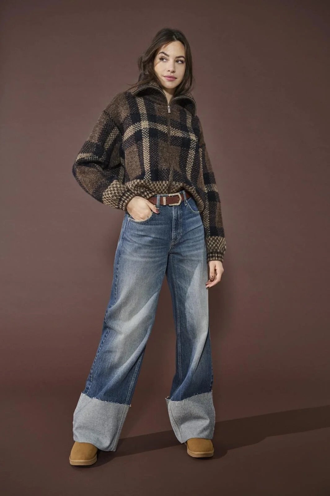 ONLMAROON LS ZIP COLLAR CARDIGAN KNT 15358211