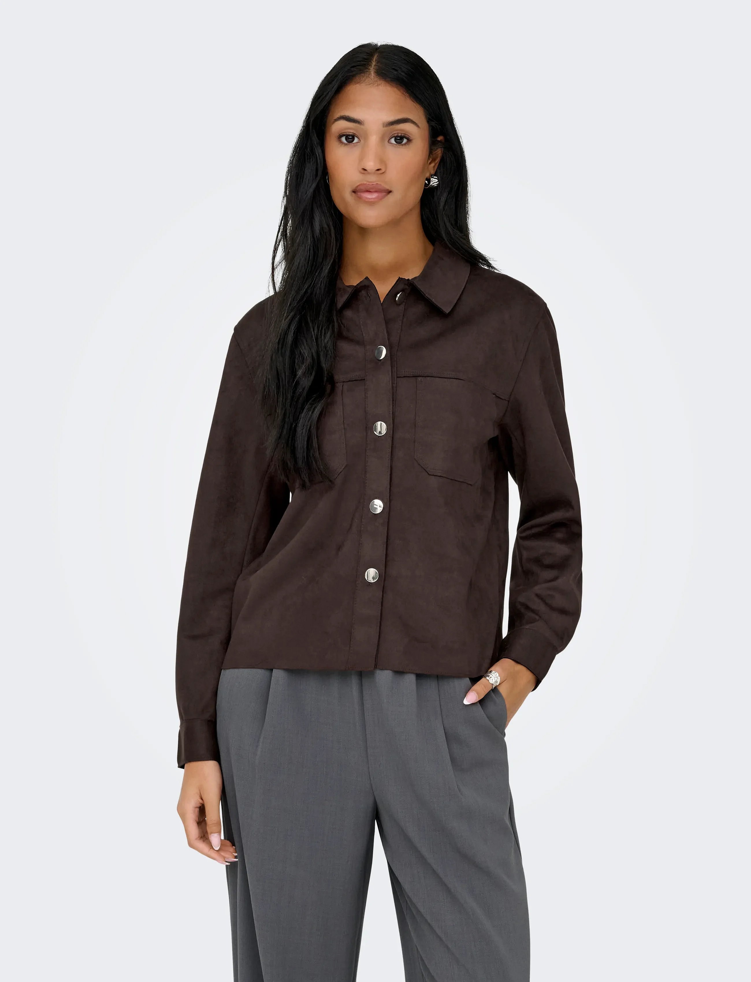 ONLMIRA L/S FAUX SUEDE SHIRT PNT NOOS 15369264