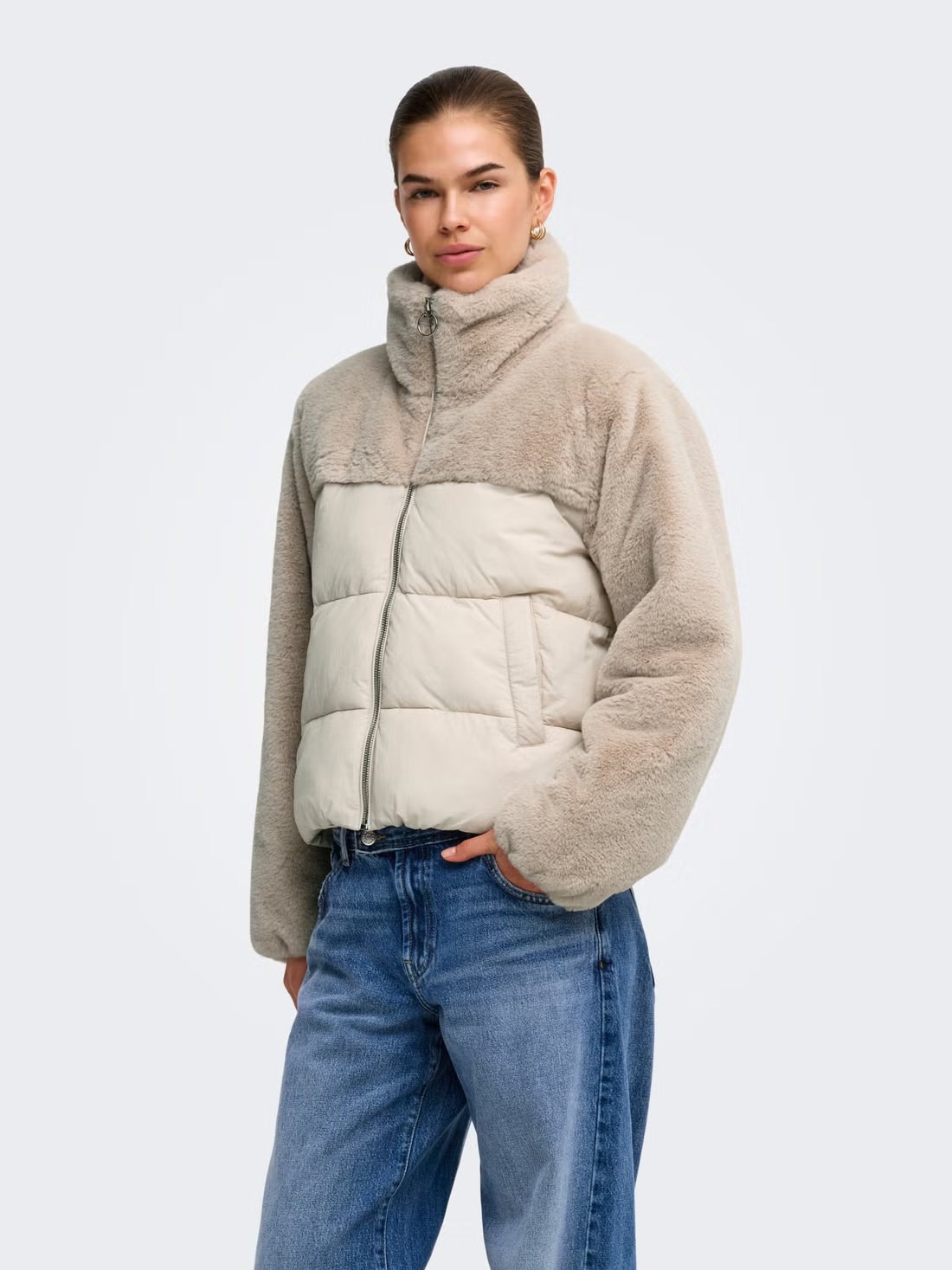 ONLY 15292945 ONLWANJA FUR PUFFER MIX JACKET CC OTW