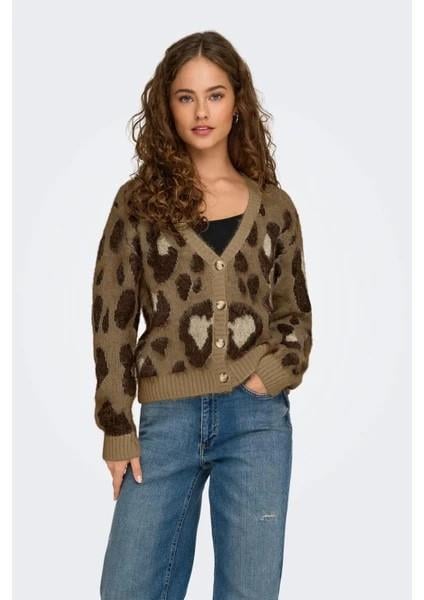 ONLY 15353090 ONLEDELIE LIFE LS JQ CARDI V-NECK KNT